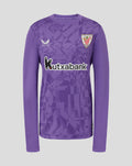 Purple Junior Athletic Club Third Goalkeeper Long Sleeve shirt with geometric pattern crest on left chest and Kutxabank sponsor across front