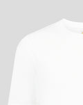 Close-up of white Athletic Club Classic Pocket T-Shirt neckline and shoulder