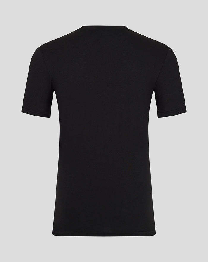 Back view of black Athletic Club Core Logo Tee