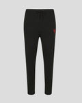 Black Athletic Club Core Jogger shown full front with a drawstring waistband and red crest on the left thigh.