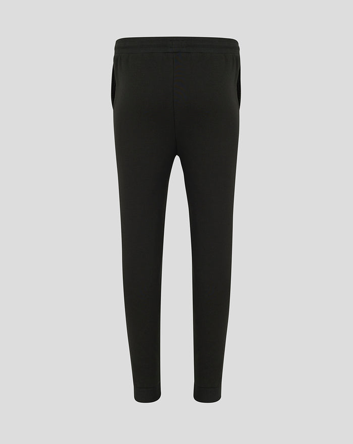 Back view of the black Athletic Club Core Jogger displaying a smooth seat and ribbed ankle cuffs.
