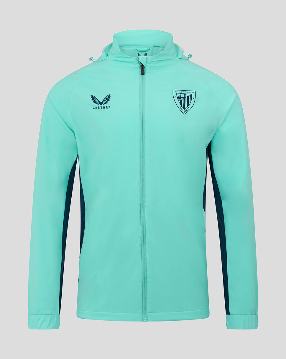 ATHLETIC CLUB PERFORMANCE PACKABLE HOOD SHOWER JACKET ARUBA BLUE