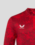 Red Athletic Club Home Pre Match Midlayer Top with Castore logo on the right chest and Athletic Club crest on the left chest.