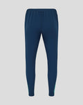 Back view of navy Athletic Club woven pants with elastic waistband.