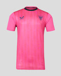 Bright pink Athletic Club training T shirt with the club crest on the left chest and Castore branding on the right.