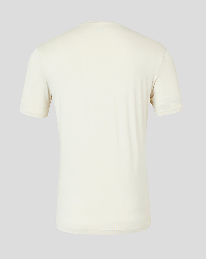 Back view of cream men's Athletic Club Bilbao lifestyle short sleeve T shirt