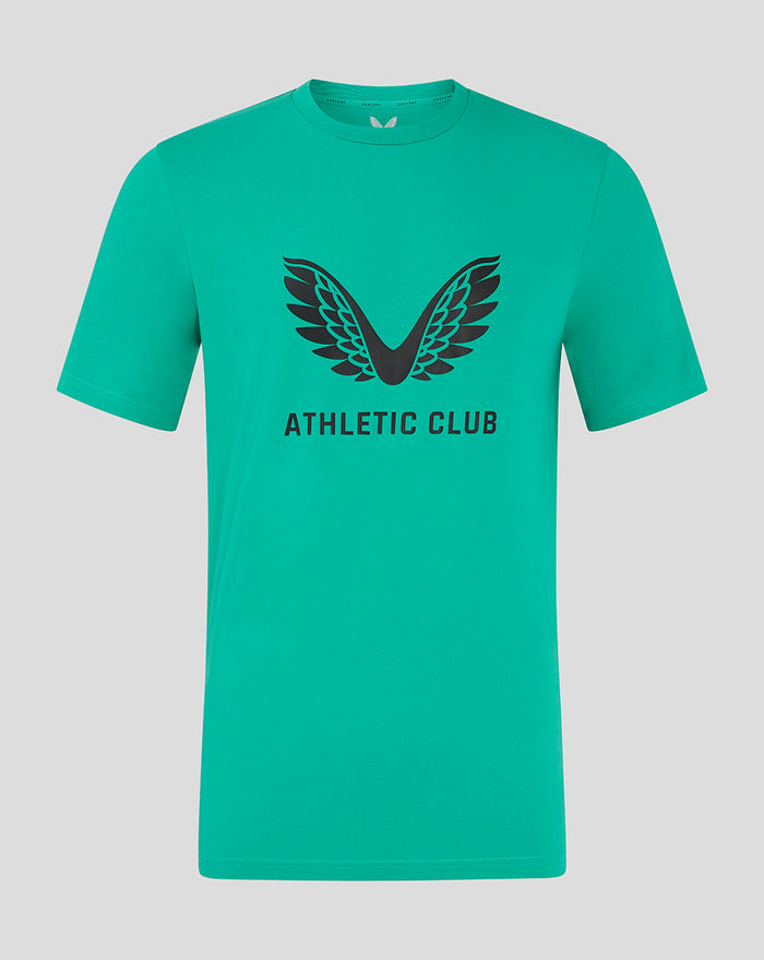 Men's teal green PRO PLAYERS tee with large black wing logo and ATHLETIC CLUB text on the chest