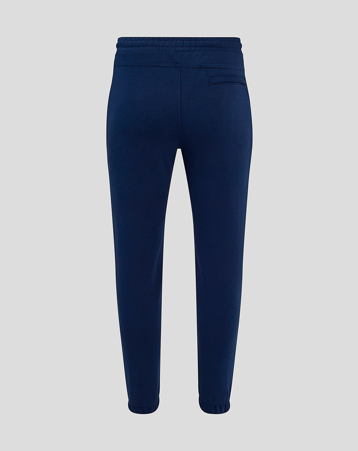 Back view of navy men's Club Jogger featuring a rear pocket detail