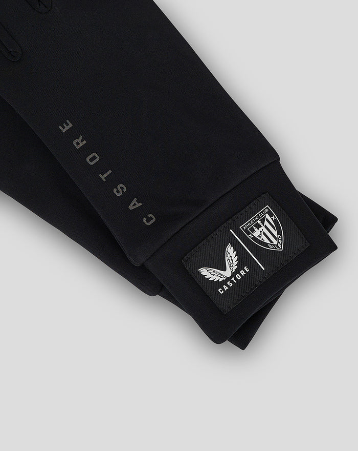 Black Castore club glove with cuff patches including the Athletic Club Bilbao crest