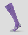 Purple Athletic Club third goalkeeper sock with white branding and wing emblem.
