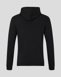 Back view of black Athletic Club Stadium hoodie with hood and ribbed hem