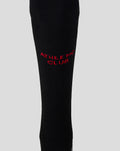 Black Athletic Club fourth kit junior sock with red embroidered emblem on the lower leg.