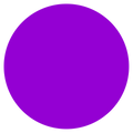 Purple dot test graphic with a vivid purple circle on a black background for Purple Dot integration.