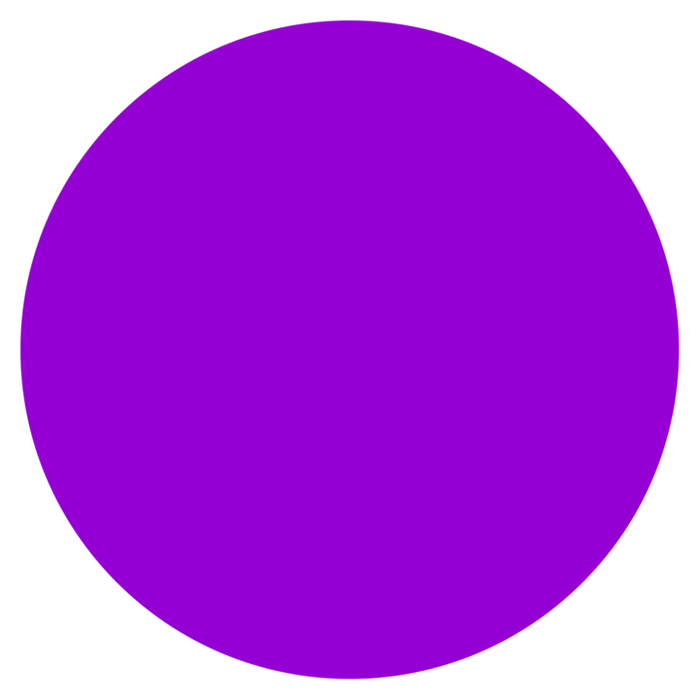 Purple dot test graphic with a vivid purple circle on a black background for Purple Dot integration.